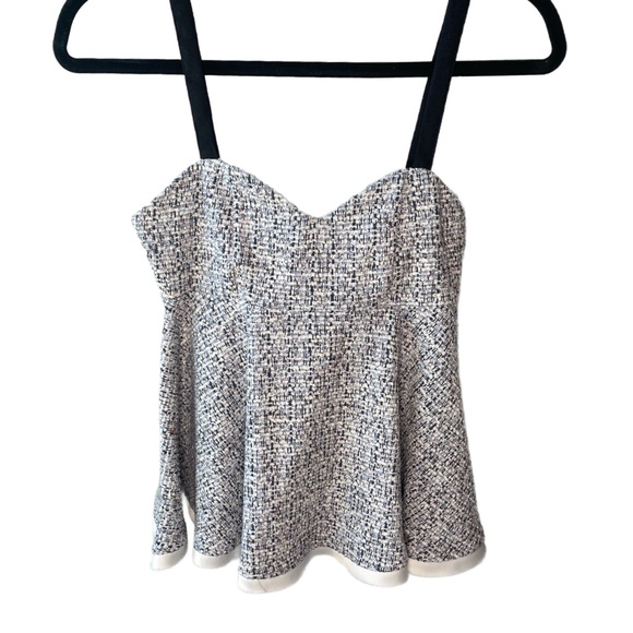 Zara Tops - Zara Blue and White Tweed Camisole Top